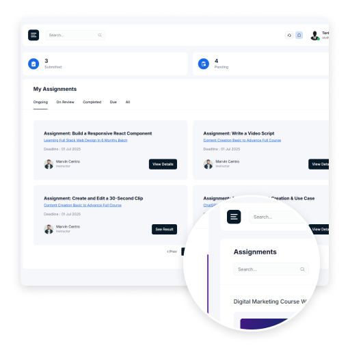 Student Assignment View