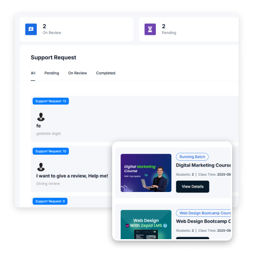 Instructor View Dashboard