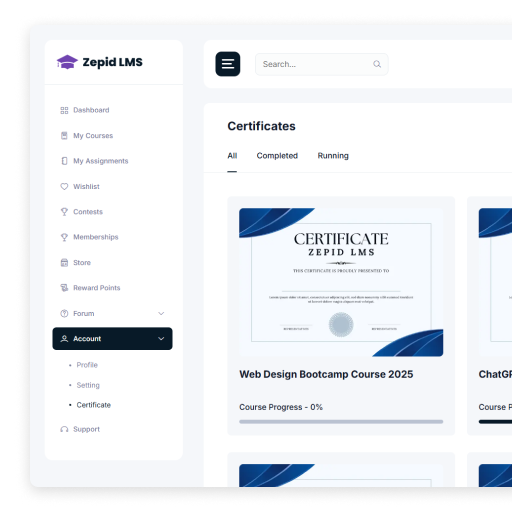 SCORM Learner Dashboard